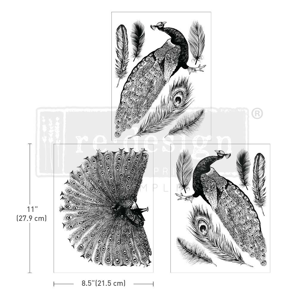 reDesign with Prima Middy Decor Transfer - Regal Peacock