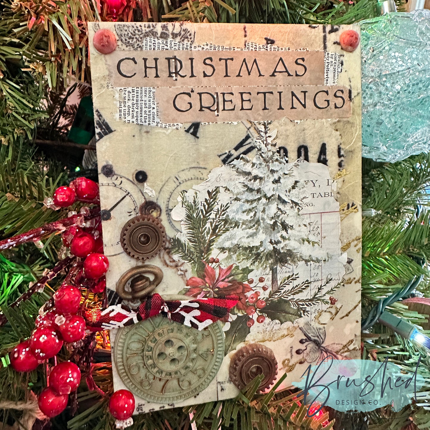 Mixed Media Christmas Card