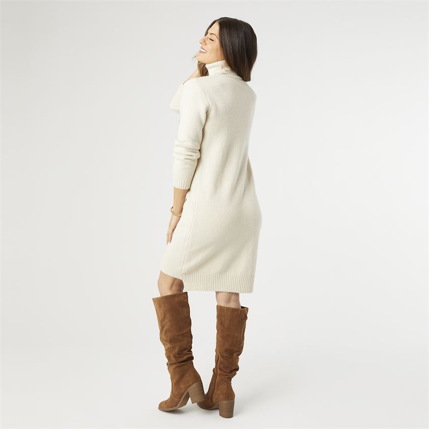Long Sleeve Mock Neck Sweater Dress