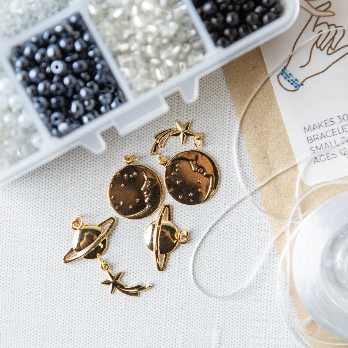 Seed Bead Friendship Bracelet Kit Pack - Night Sky