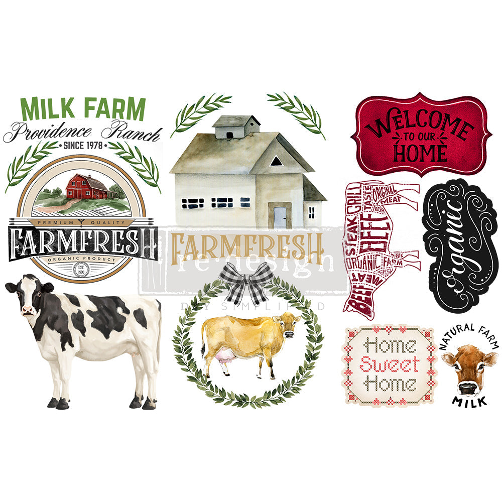 reDesign with Prima Small Decor Transfer - Home and Farm