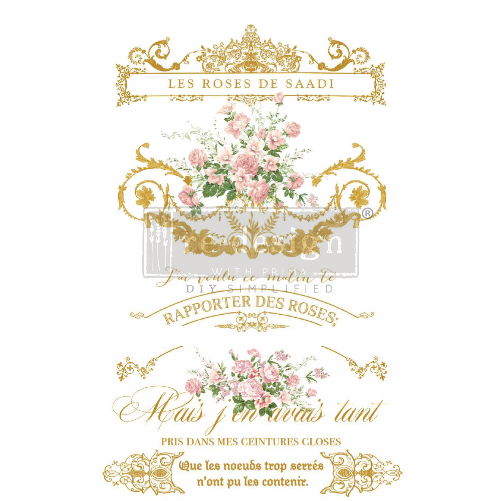 reDesign with Prima Decor Transfer - Les Roses