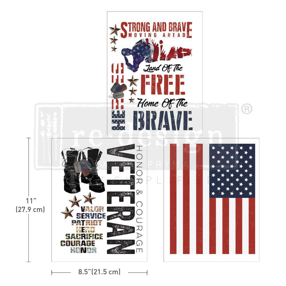 reDesign with Prima Middy Decor Transfer - Veteran