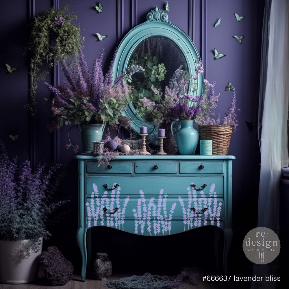 reDesign with Prima 3D Decor Stencils - Lavender Bliss