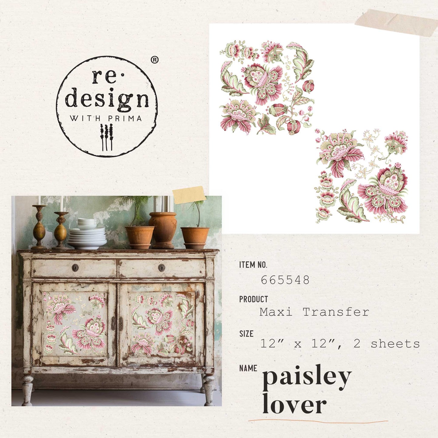 reDesign with Prima Maxi Transfer - Paisley Lover