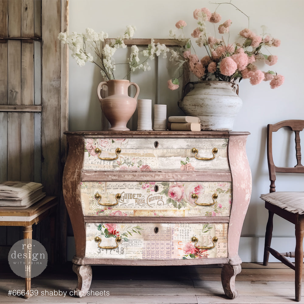 reDesign with Prima Decor Tissue Paper Pack - Shabby Chic Sheets