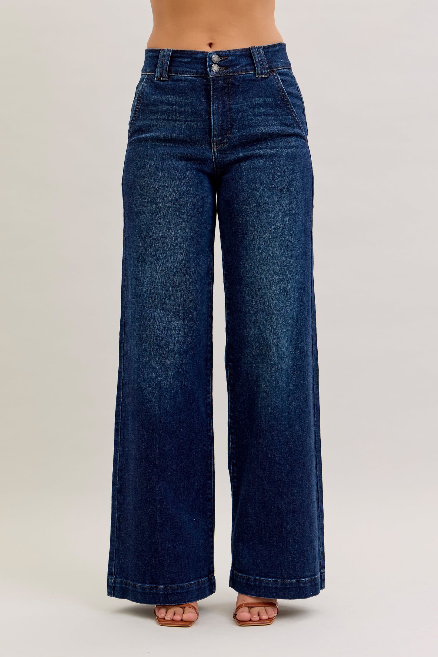 Judy Blue Trouser Wide Leg - Dark Wash