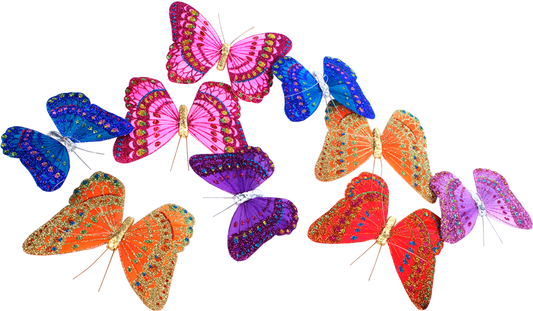 Butterfly Garland Multi Glitter