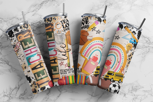 Teacher Life 20oz Skinny Tumbler