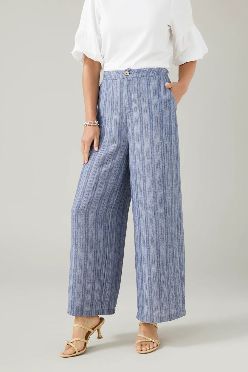 Andrea Textured Pant with Pockets