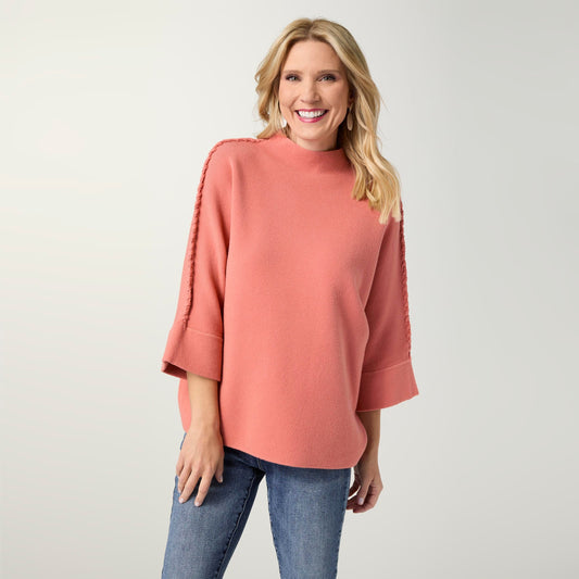 Heavenly Luxe Stitch Detail Funnel Neck Sweater