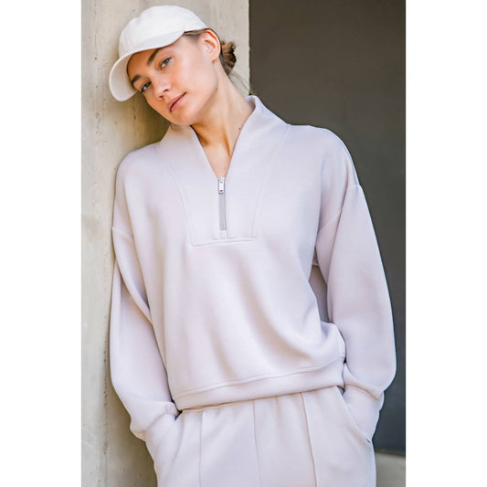 Luxe Half Zip Sweatshirt