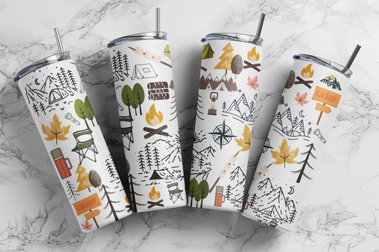 Camping 20oz Skinny Tumbler