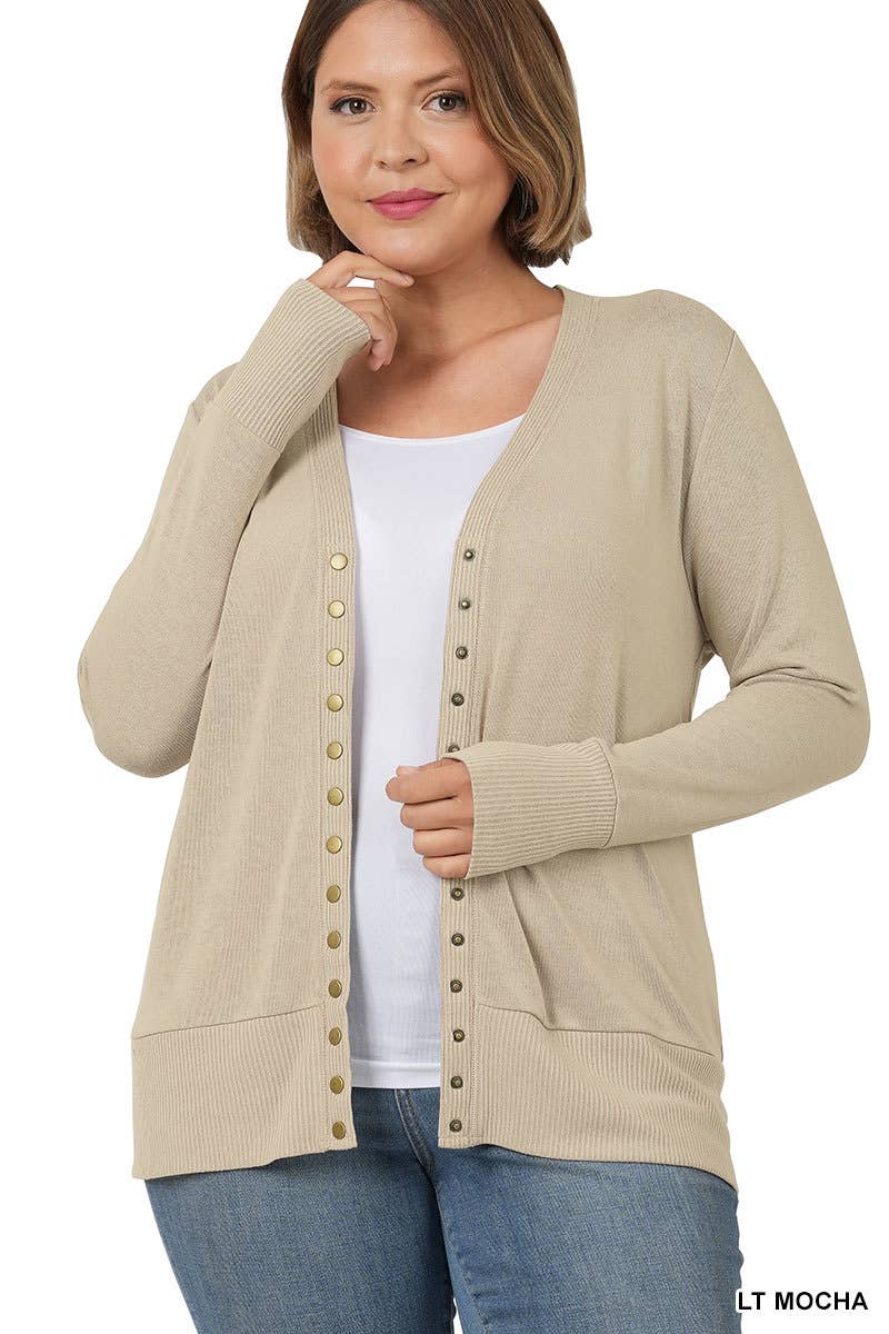 Snap Button Sweater Cardigan