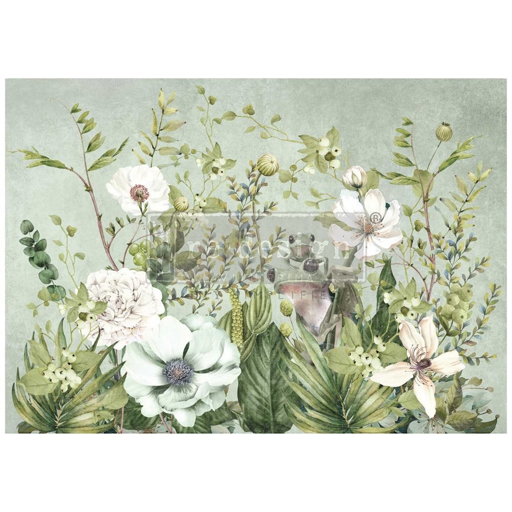 reDesign with Prima A1 Decoupage Fiber - Froggy Meadow Greens