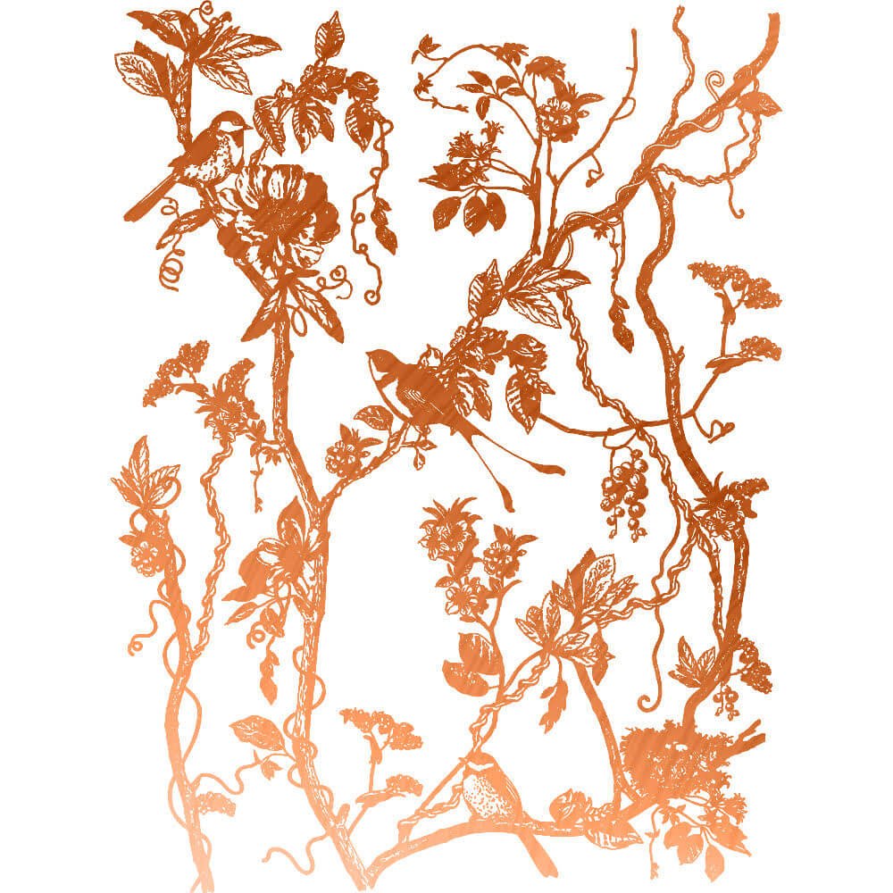 reDesign with Prima Decor Transfer - KACHA  Copper Foil - Bird Watching