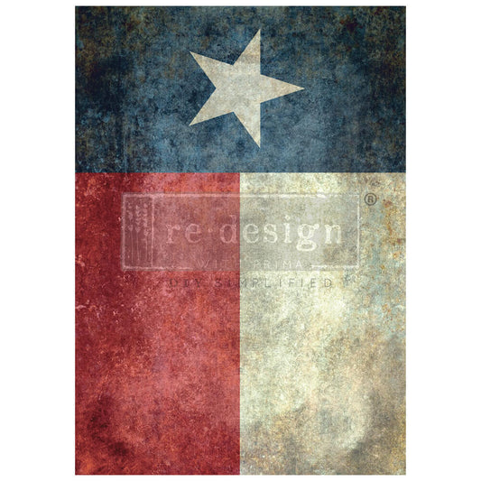 reDesign with Prima A1 Decoupage Fiber - Texas Flag