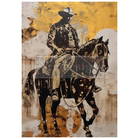 reDesign with Prima A1 Decoupage Fiber - Cowboy Cavalry