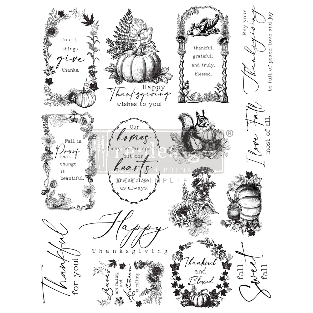 reDesign with Prima Decor Clear Stamp - Fall Sweet Fall