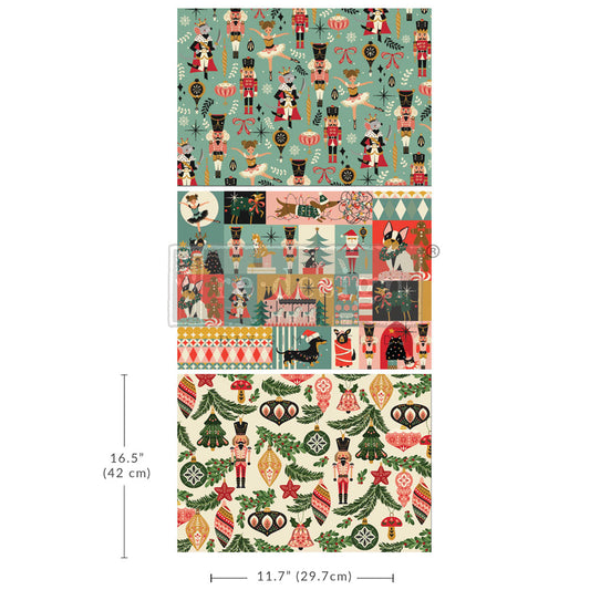 reDesign with Prima A3 Decoupage Fiber Pack - Nutcracker Happiness