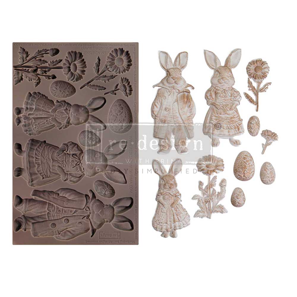 reDesign with Prima Decor Moulds® - Springtime Bunny