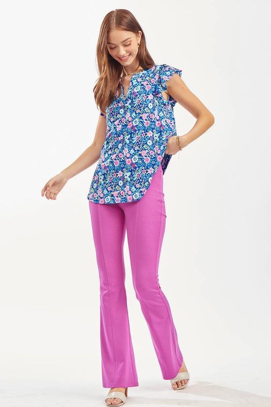 Lizzy Flutter Sleeve In Premium Prints