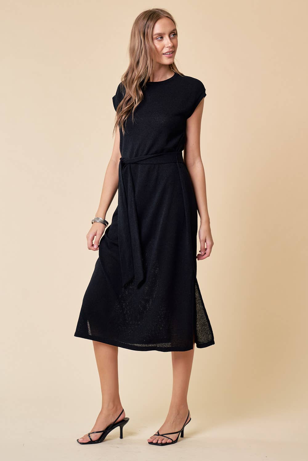 Midi Knit Dress - Black