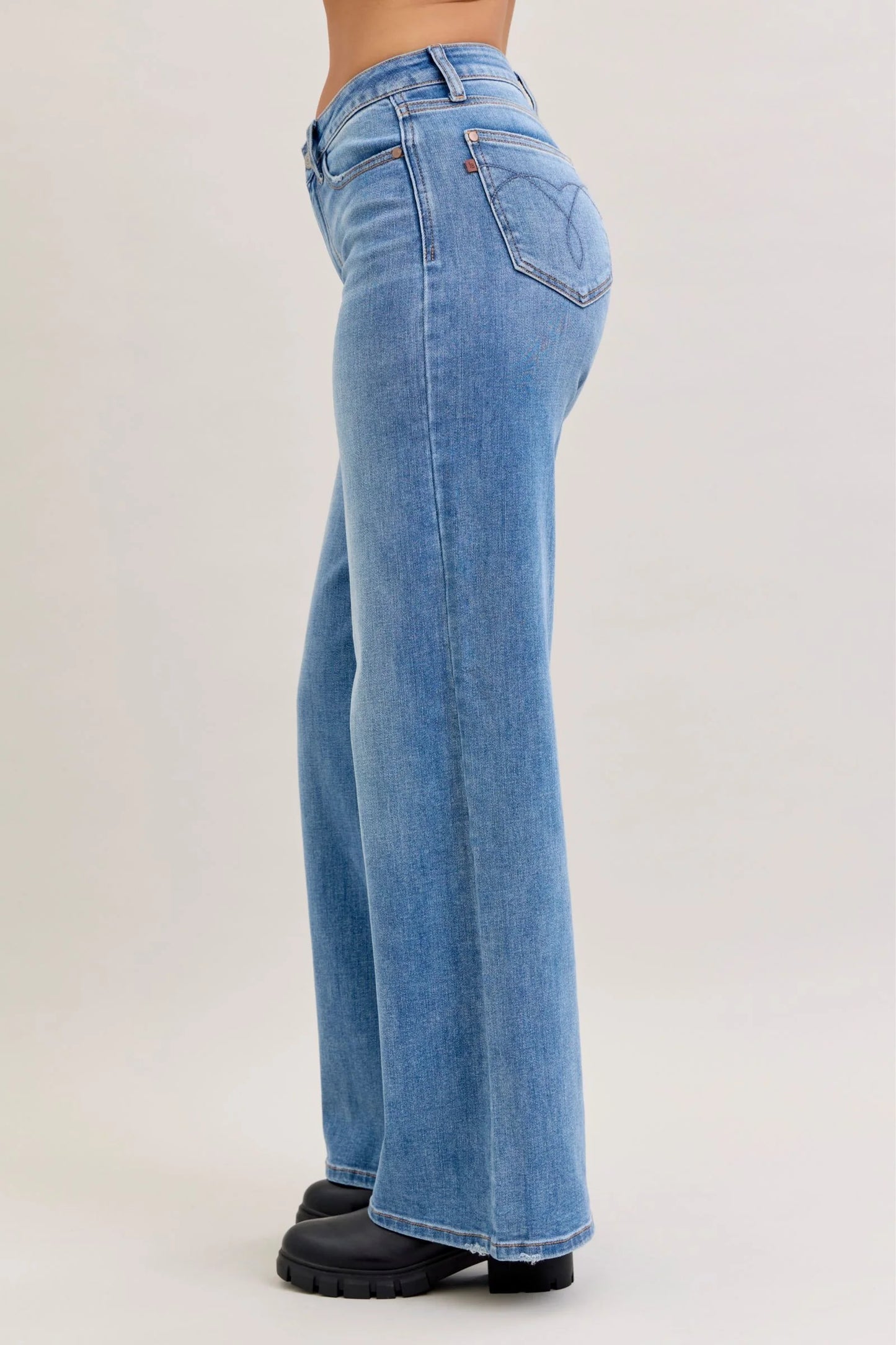 Judy Blue Mid-Rise Retro Wide Leg