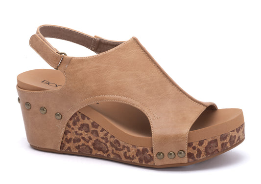 Corky's Footwear Carley - Taupe Smooth Leopard