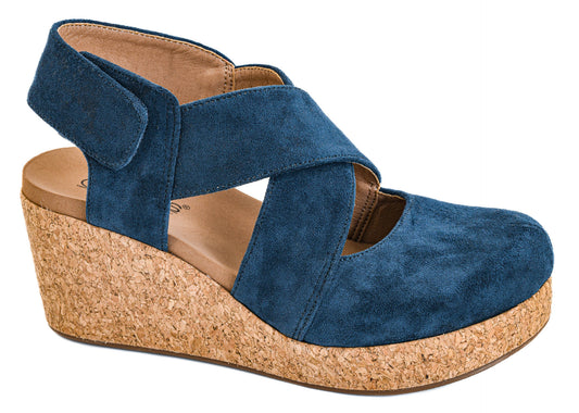 Corky's Footwear Case Closed - Navy Faux Suede