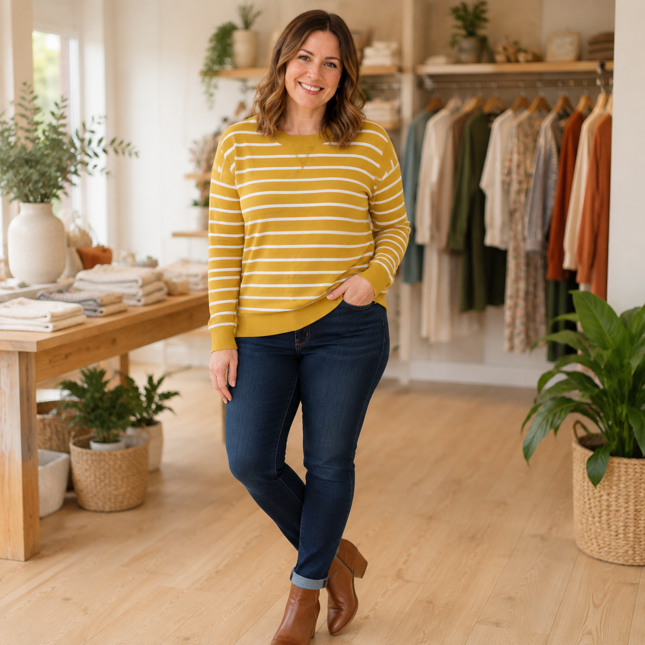 Golden Hour Striped Sweater