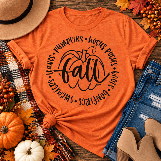 Fall Circle Graphic Tee