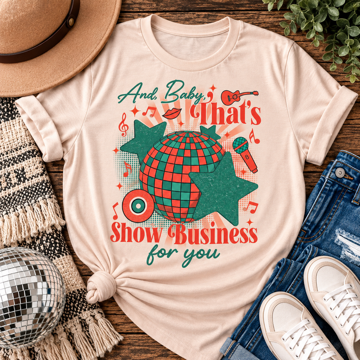 That's Show Business Music Graphic Tee