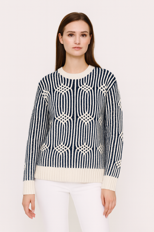 Web Artwork Knit Sweater