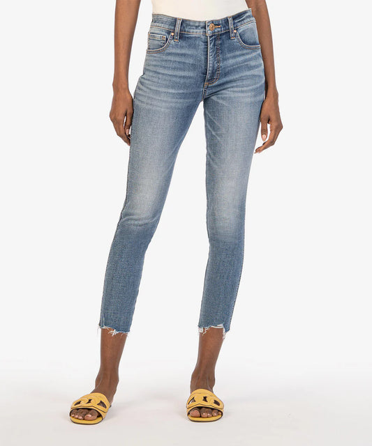 KUT from the Kloth - Connie High Rise Crop Skinny Raw Hem