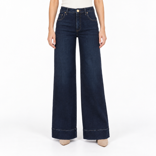 KUT from the Kloth Maya High Rise Wide Leg- Dark Wash