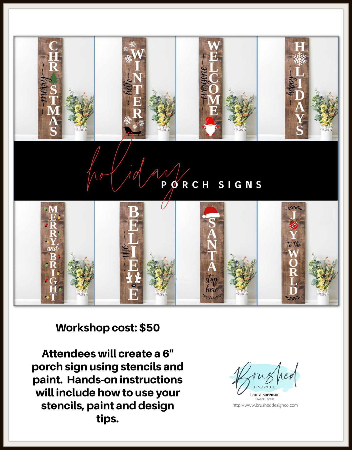 Holiday Porch Sign Workshop: December 2nd. SOLD OUT