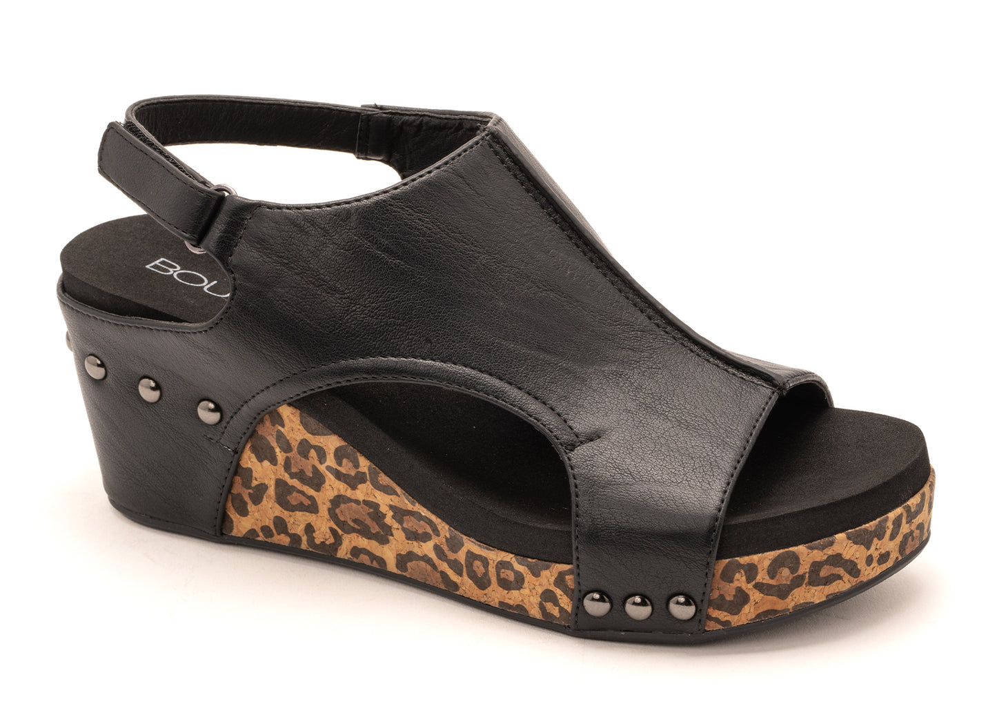 Corky's Footwear Carley - Black Smooth Leopard