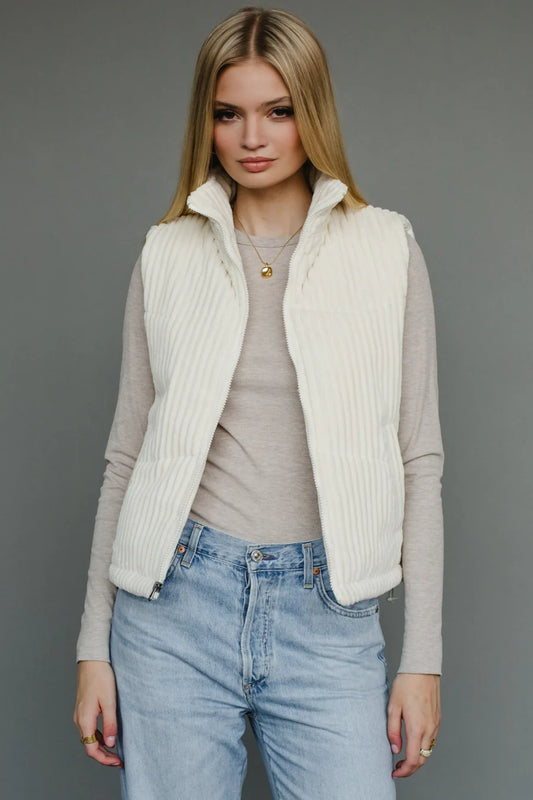 Cream Corduroy Vest