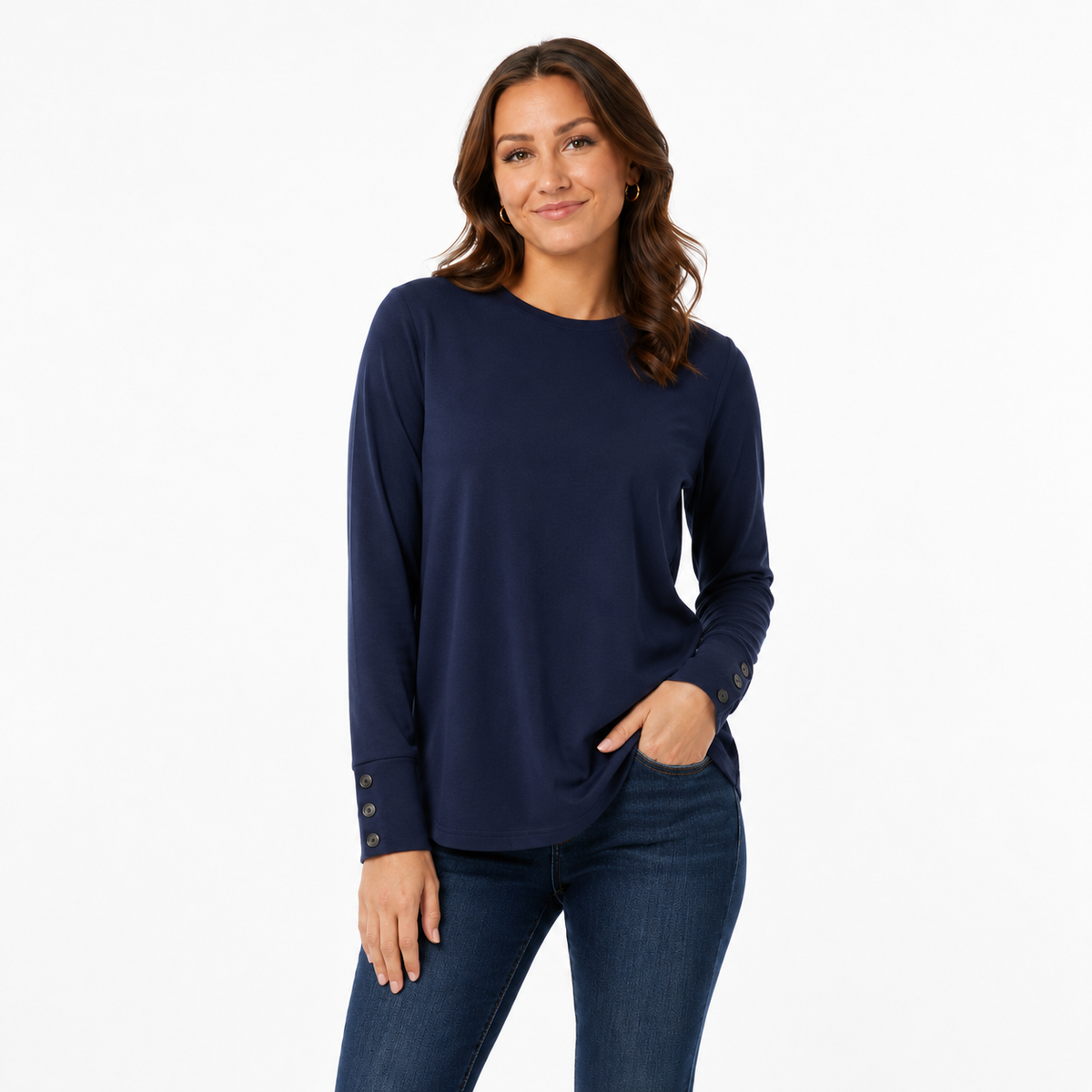 Alexis Super Soft Top with Snap Cuff