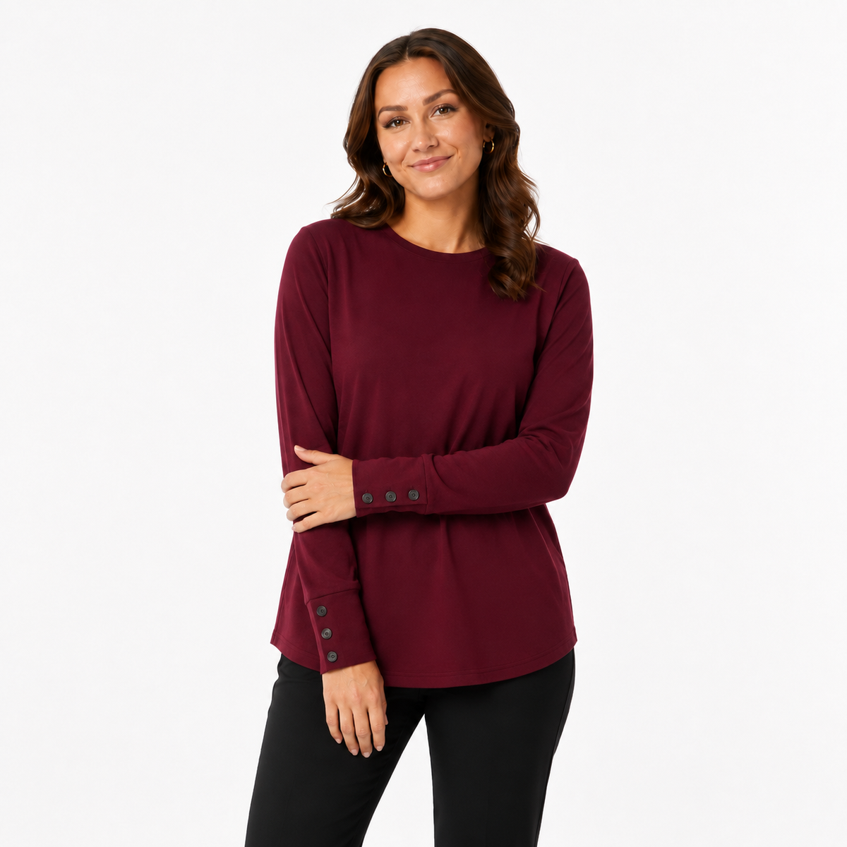 Alexis Super Soft Top with Snap Cuff