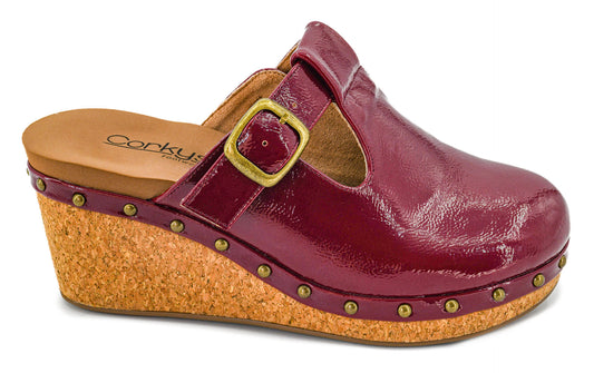 Corky's Footwear In the Moment - Dark Red Crinkle Patent