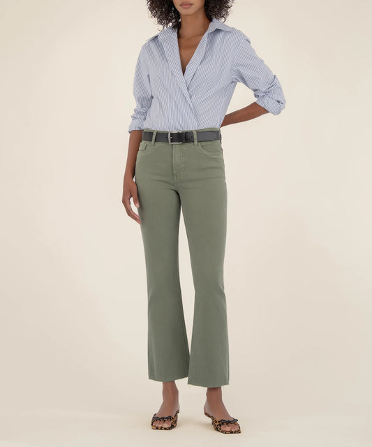 KUT from the Kloth - Kelsey High Rise Ankle Flare - Sage