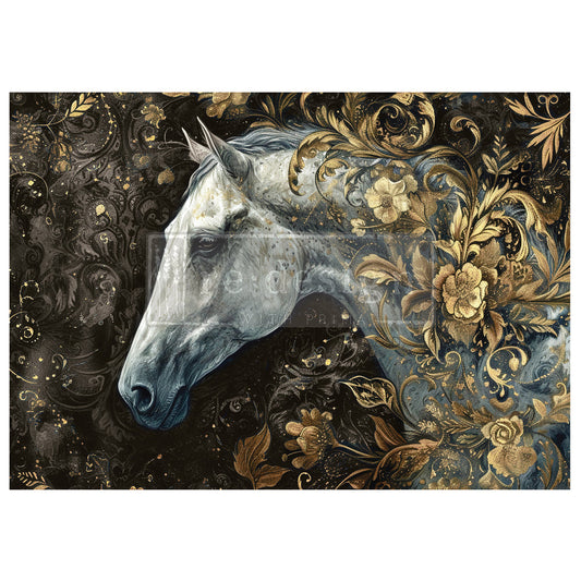 reDesign with Prima Decor A1 Decoupage Fiber Paper - Majestic Gallop