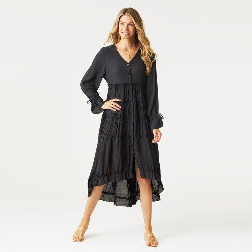 Norra Oversized Button Front Dress