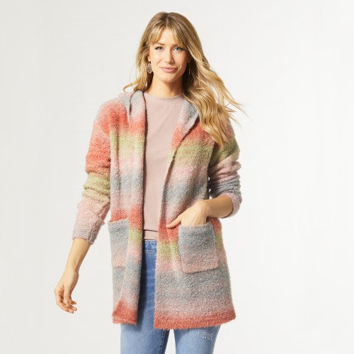 Rachel Fuzzy Ombre Cardigan