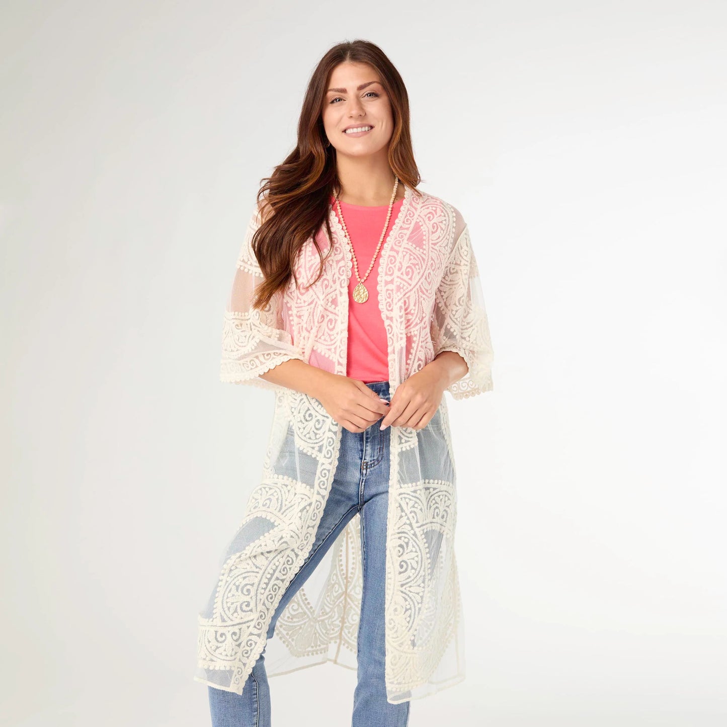 Scilla Elbow Sleeve Open Cardigan