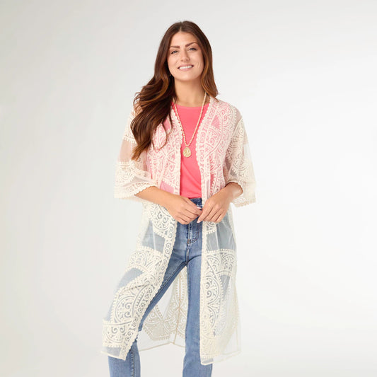 Scilla Elbow Sleeve Open Cardigan
