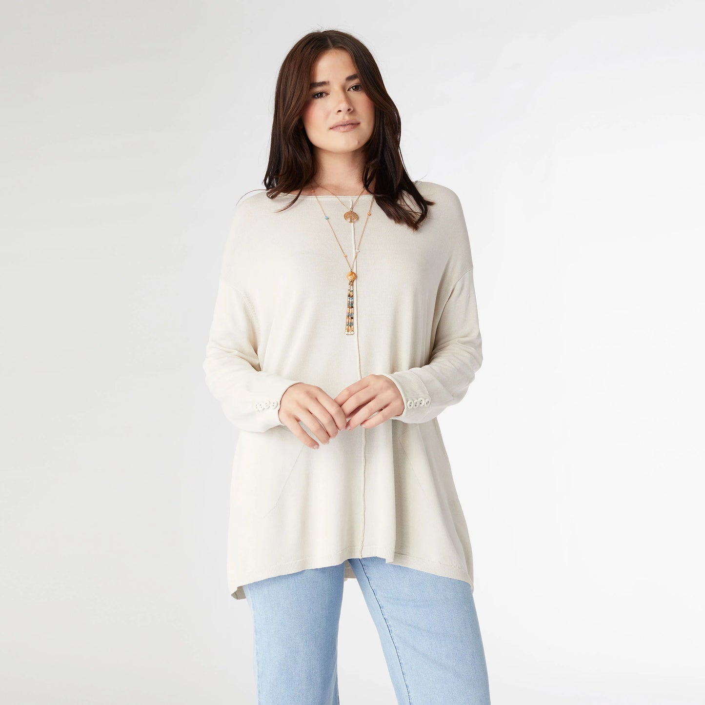 AirWeave Relaxed Top with Buttons