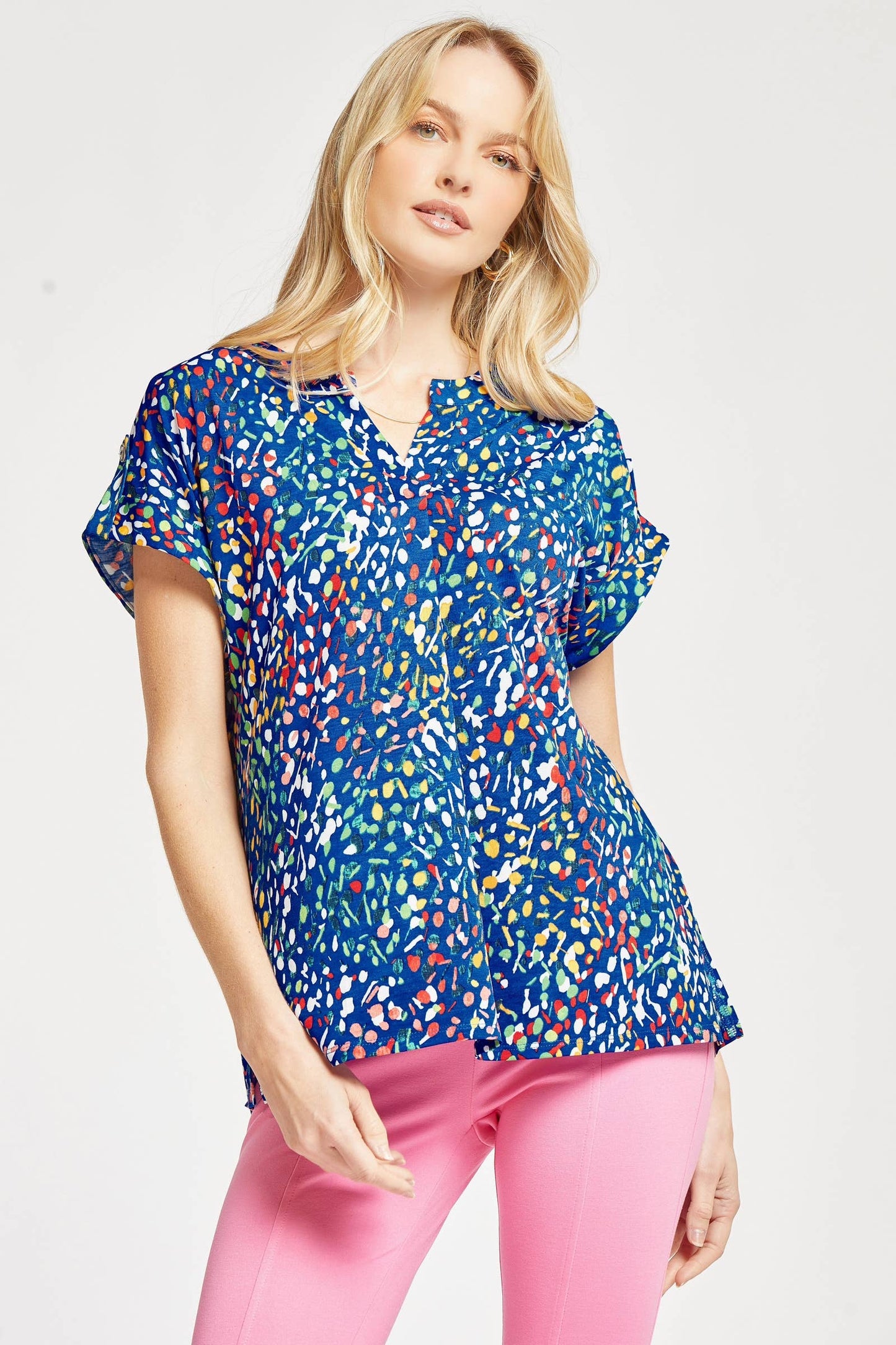 Lizzy Dolman Short Sleeve Wrinkle Free